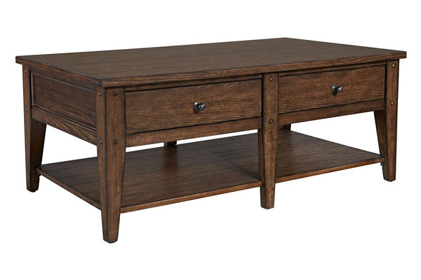Harding Rustic Brown Oak Occasional Table Collection