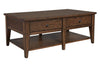 Image of Harding Rustic Brown Oak Occasional Table Collection