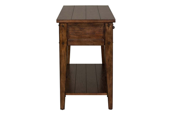 Harding Traditional Two Drawer Plank Style Rustic Brown Oak Sofa Console Table