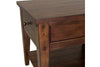 Image of Harding Traditional Single Drawer Plank Style Rustic Brown Oak End Table