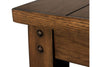 Image of Harding Traditional Plank Style Rustic Brown Oak Square Lamp Table