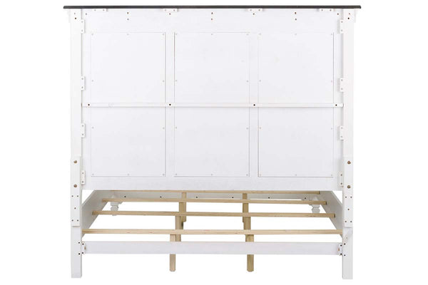 Harper Queen Or King Wirebrushed White Panel Bed "Create Your Own Bedroom" Collection