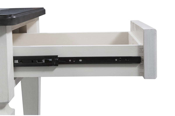 Harper White With Charcoal Top Occasional Table Collection