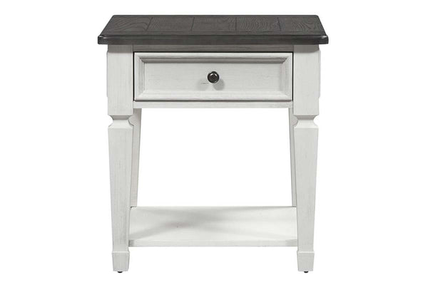 Harper White With Charcoal Top Occasional Table Collection