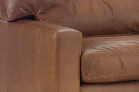 Harrison Grand Scale Oversized Contemporary Leather Loveseat