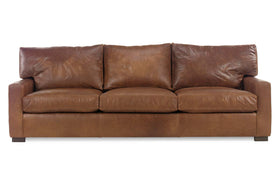 Harrison 101 Inch Grand Scale Contemporary Deep Seat Leather Sofa