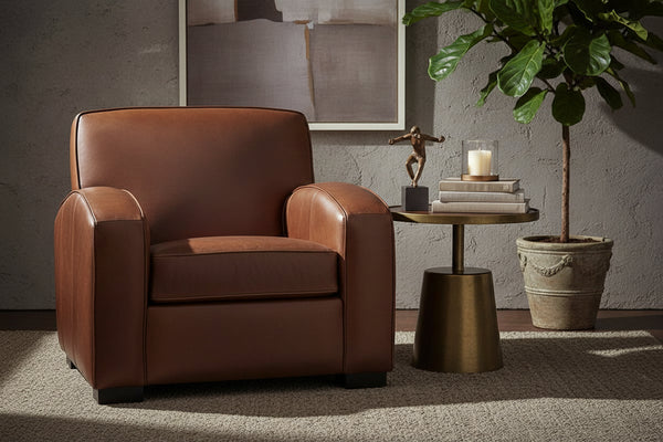 Hayden Contemporary Retro Leather Club Chair