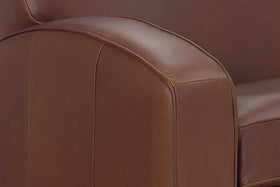 Hayden 81 Inch Contemporary Italian Leather Sofa