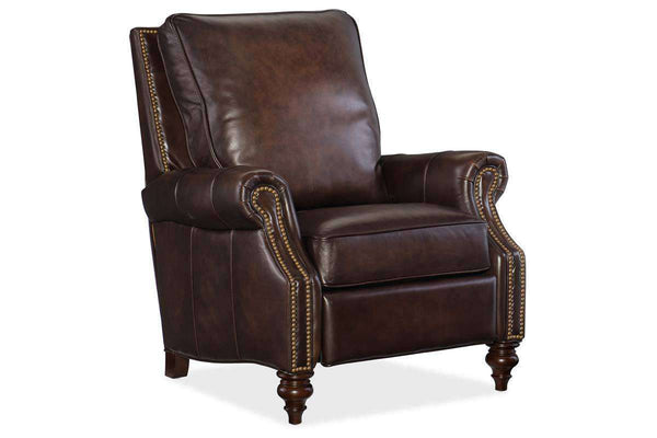 Horatio Chateau "Quick Ship" Leather Traditional Nailhead Recliner