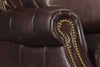 Image of Horatio Chateau "Quick Ship" Leather Traditional Nailhead Recliner