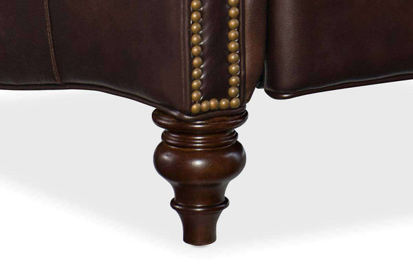 Horatio Chateau "Quick Ship" Leather Traditional Nailhead Recliner