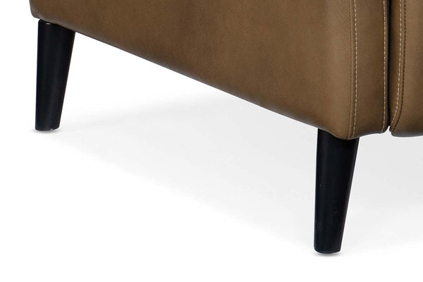 Jacob Walnut Leather Dual Power "Quick Ship" Transitional Recliner