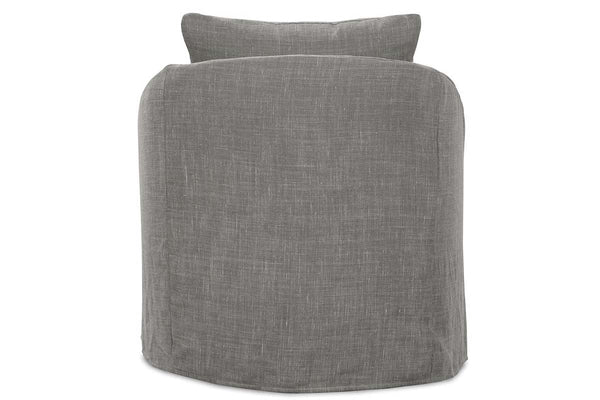 Jane Swivel Slipcover Accent Chair With Narrow Arms