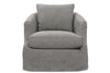 Image of Jane Swivel Slipcover Accent Chair With Narrow Arms