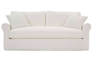 Kaley I 94 Inch Single Bench Cushion Fabric Slipcovered Sofa