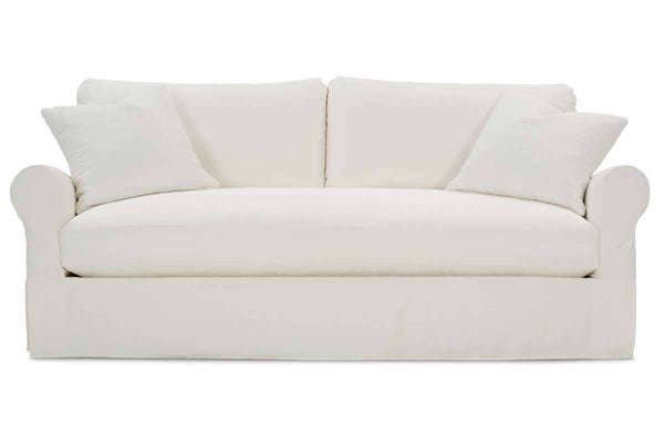 Kaley I 88 Inch Single Bench Cushion Fabric Slipcovered Sofa