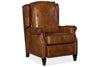 Image of Keegan "Quick Ship" Leather Pillow Wingback Recliner
