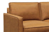 Image of Kellan Rio Chestnut Contemporary Leather Track Arm Loveseat