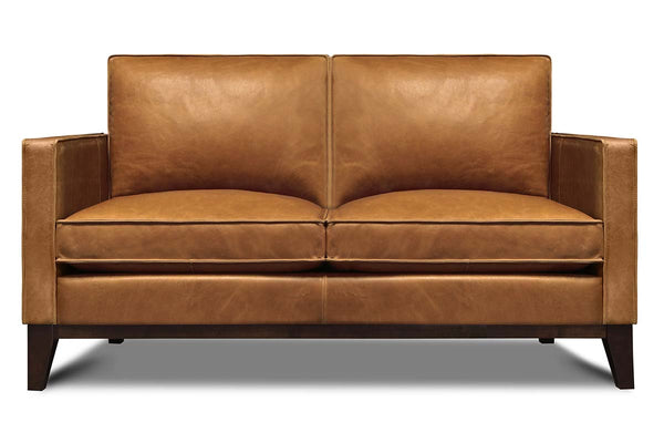 Kellan Modern Leather Track Arm Sofa Collection