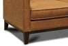 Image of Kellan Rio Chestnut Contemporary Leather Track Arm Loveseat