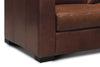 Image of Lawrence Rio Luggage Modern Leather Track Arm Loveseat