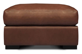 Lawrence Modern Leather Pillow Top Footstool Ottoman