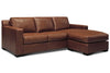 Image of Lawrence Reversible Chaise Leather Sectional