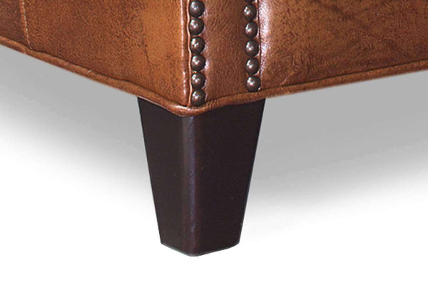 Gardner Tub Style Leather Accent Chair With Nail Trim