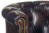 Image of Louis Button Tufted Leather Chesterfield Tub Chair With Nail Trim