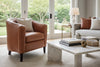 Image of Romana Contemporary Leather Tub Accent Chair