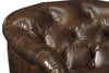 Image of Welby Tufted Leather Tub Chair With Nail Trim