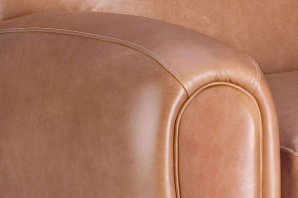 Leather Furniture Baxter "Designer Style" French Art Deco Style Leather Recliner