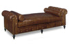 Image of Frazier 94 Inch Chesterfield Leather Day Bed With Bench Seat