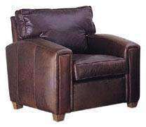 Manhattan Leather Pillow Back Club Chair
