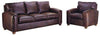 Image of Leather Furniture Manhattan "Designer Style" Pillow Back Leather Sofa Set