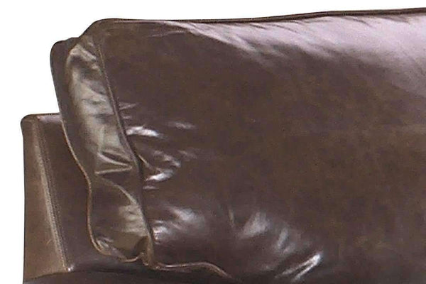 Rockefeller Traditional Leather Rolled Arm Club Chair