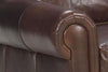 Image of Sheffield Grand Scale 2 Seat Leather Loveseat With Deep Seats
