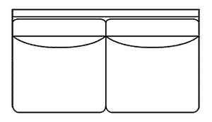 Leather Sectional Sofa Caden "Designer Style" Leather Upholstered Armless Loveseat