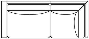 Leather Sectional Sofa Galloway "Designer Style" Chesterfield Left Arm Facing Corner Loveseat