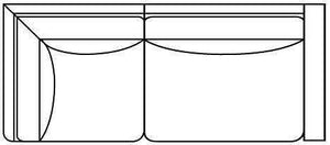 Leather Sectional Sofa Galloway "Designer Style" Chesterfield Right Arm Facing Corner Loveseat