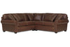 Image of Leather Sectional Sofa Sheffield Three Piece Deep Seated Leather Sectional Sofa (As Configured)
