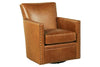 Image of Leone Coffee SWIVEL "Quick Ship" Track Arm Tight Back Leather Chair