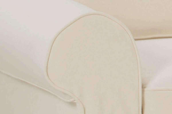Rolled Arm on Slipcovered Couch