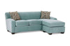 Image of Michelle "Designer Style" Fabric Apartment Size Reversible Chaise Sofa