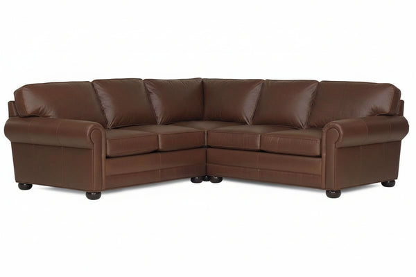 Living Room Sheffield "Designer Style" Grand Scale Oversized Leather Sectional Sofa