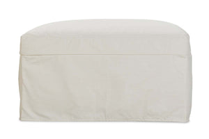 Liza Slipcovered Footstool Ottoman