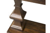 Image of Lucca I Kona Brown Spanish Style Sofa Table With Lower Storage Shelf