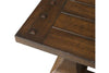 Image of Lucca I Kona Brown Spanish Style Sofa Table With Lower Storage Shelf