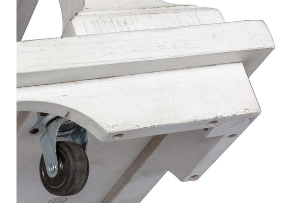 Lucca II Spanish Style Whitewashed Cocktail Table With Lower Storage Shelf