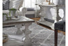 Image of Lucca II Spanish Style Whitewashed Sofa Table With Lower Storage Shelf